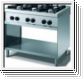 Gasherd 6 FLAMMEN Unterbau offen 6x3,7 KW